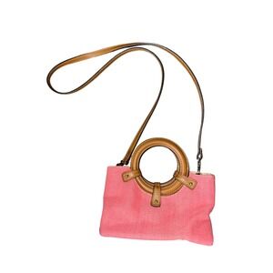 Fossil‎ Pink Ring Handle Leather Satchel
